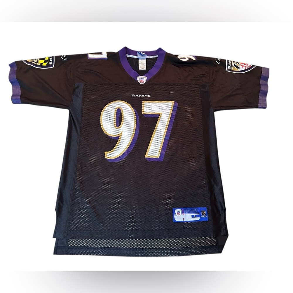 Reebok Men Baltimore Ravens Kelly Gregg Home Jersey Sz Large